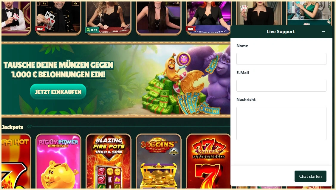 Kontaktmöglichkeiten für Support bei GoKong